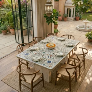 How to Style Your Dining Room with Marble Tables and Luxury Rugs