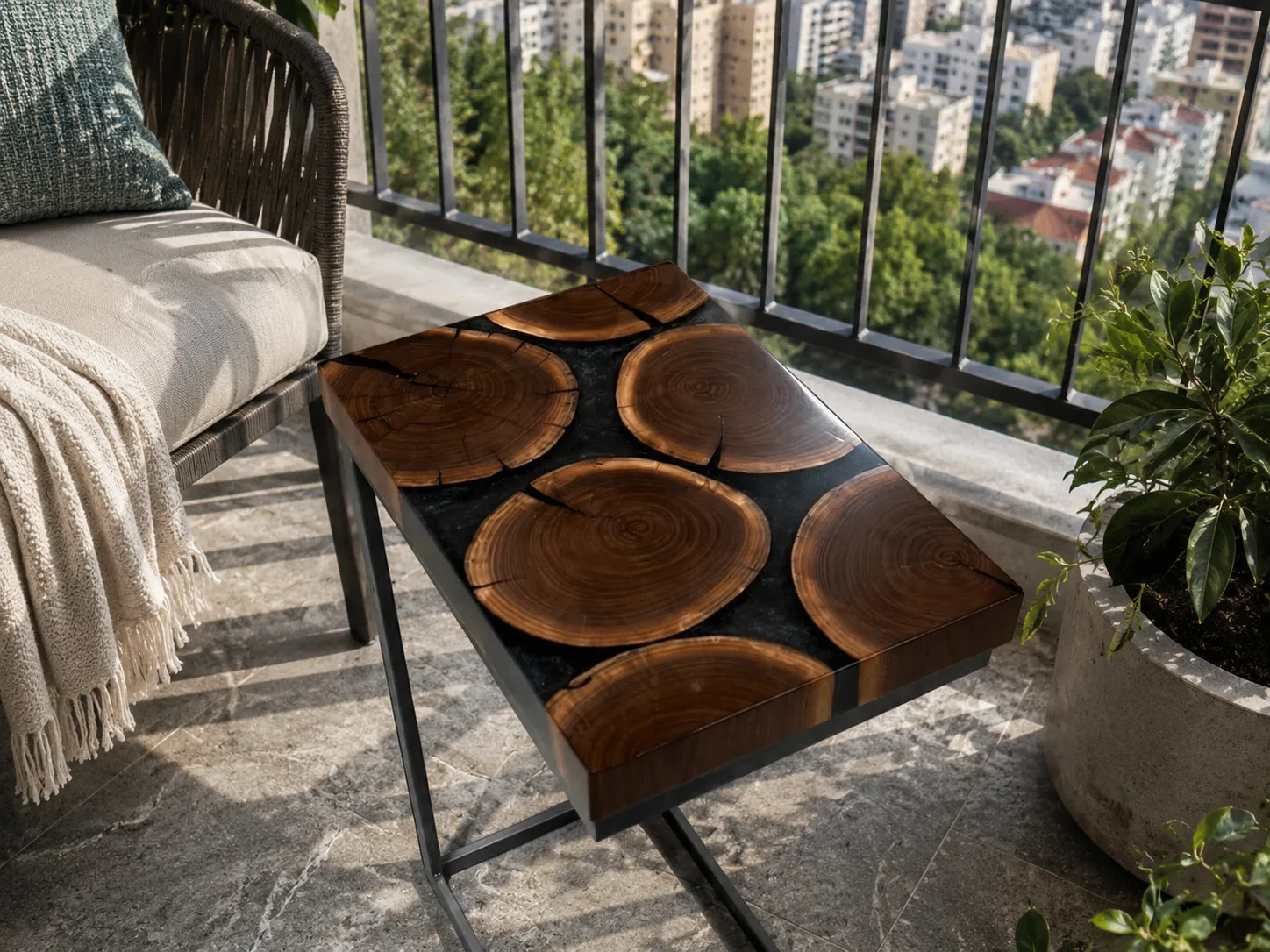 Epoxy Table Handmade Side Table