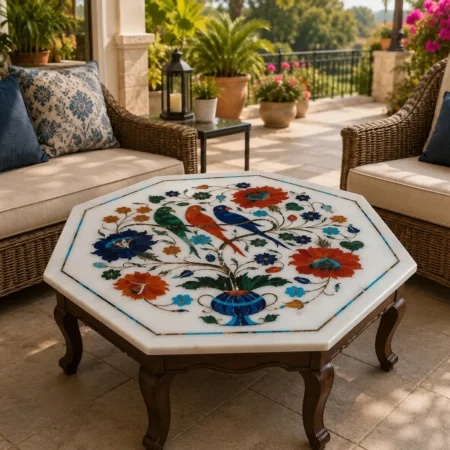 Octagon Marble Table